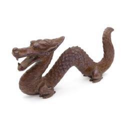Figura antigua japonesa de bronce FIG55 dragón vista 2