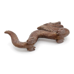 Figura antigua japonesa de bronce FIG55 dragón vista 4