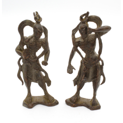 Pareja de figuras japonesas de bronce FIG57 guardianes Nio