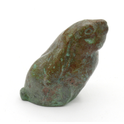 Tenpai-figura japonesa bronce FIG61 conejo del zodiaco chino vista 2