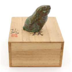 Tenpai-figura japonesa bronce FIG61 conejo del zodiaco chino