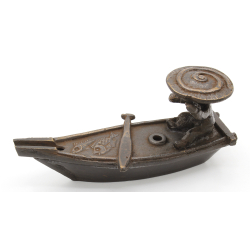 Tenpai-incensario japonés bronce FIG62 barca vista 3