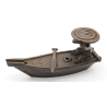 Tenpai-incensario japonés bronce FIG62 barca vista 3