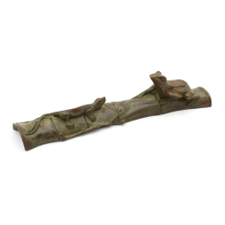 Tenpai-incensario japonés bronce FIG63 bambú, rana y lagarto