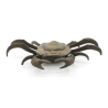 Figura antigua japonesa de bronce FIG64 cangrejo vista 2