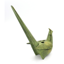 Japanese cast iron censer FIg66 pheasant view 3 Japanese cast iron censer FIg66 pheasant view 3