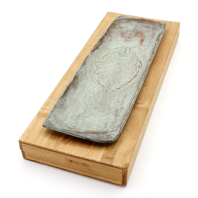 Japanese bronze pen tray BAN15 Japanese bronze pen tray BAN15