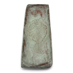 Japanese bronze pen tray BAN15 view 2