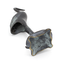 Antique Japanese bronze figurine FIG72 crane over turtle view 4