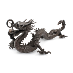 Figura antigua japonesa de bronce FIG68 dragón vista 2 Figura antigua japonesa de bronce FIG68 dragón vista 2