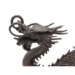 Figura antigua japonesa de bronce FIG68 dragón vista 3 Figura antigua japonesa de bronce FIG68 dragón vista 3