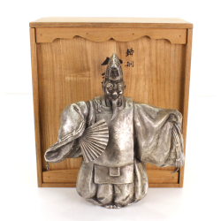 Figura antigua de bronce Kan'Ami FIG73 Nakamura Toshihisa