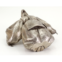 Figura antigua de bronce Kan'Ami FIG73 Nakamura Toshihisa vista 5