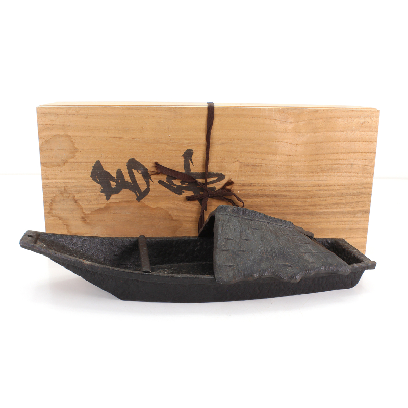 Recipiente antiguo XL para ikebana FIG76 barca tradicional