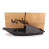 Recipiente antiguo XL para ikebana FIG76 barca tradicional