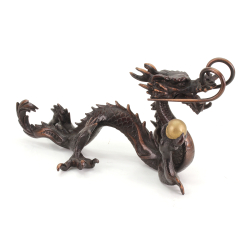 Figura antigua japonesa de bronce FIG74 dragón