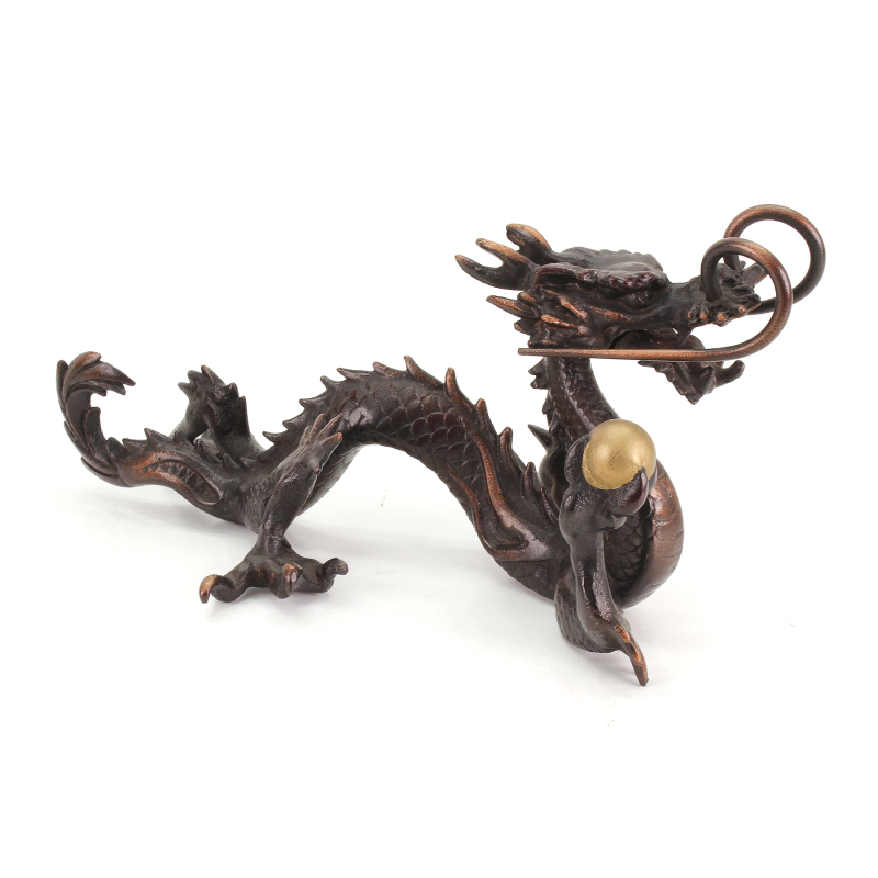 Figura antigua japonesa de bronce FIG74 dragón