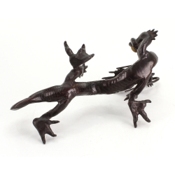 Figura antigua japonesa de bronce FIG74 dragón vista 5